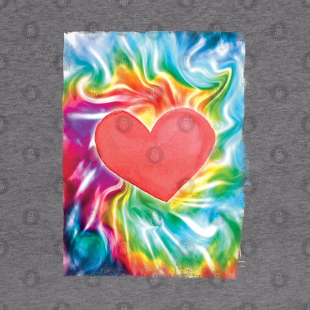 Tie Dye Heart - 70's love by Cimbart